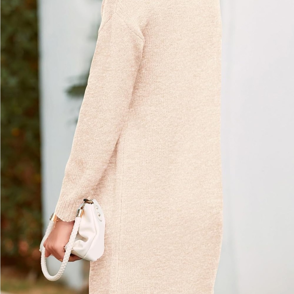 Cream Sweater Dress - Picture 2 of 10
